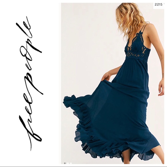 NWT $128 Free People Adela Lace Maxi - Picture 7 of 7
